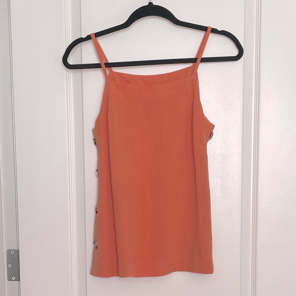 Blu Pepper Orange Sleeveless Blouse